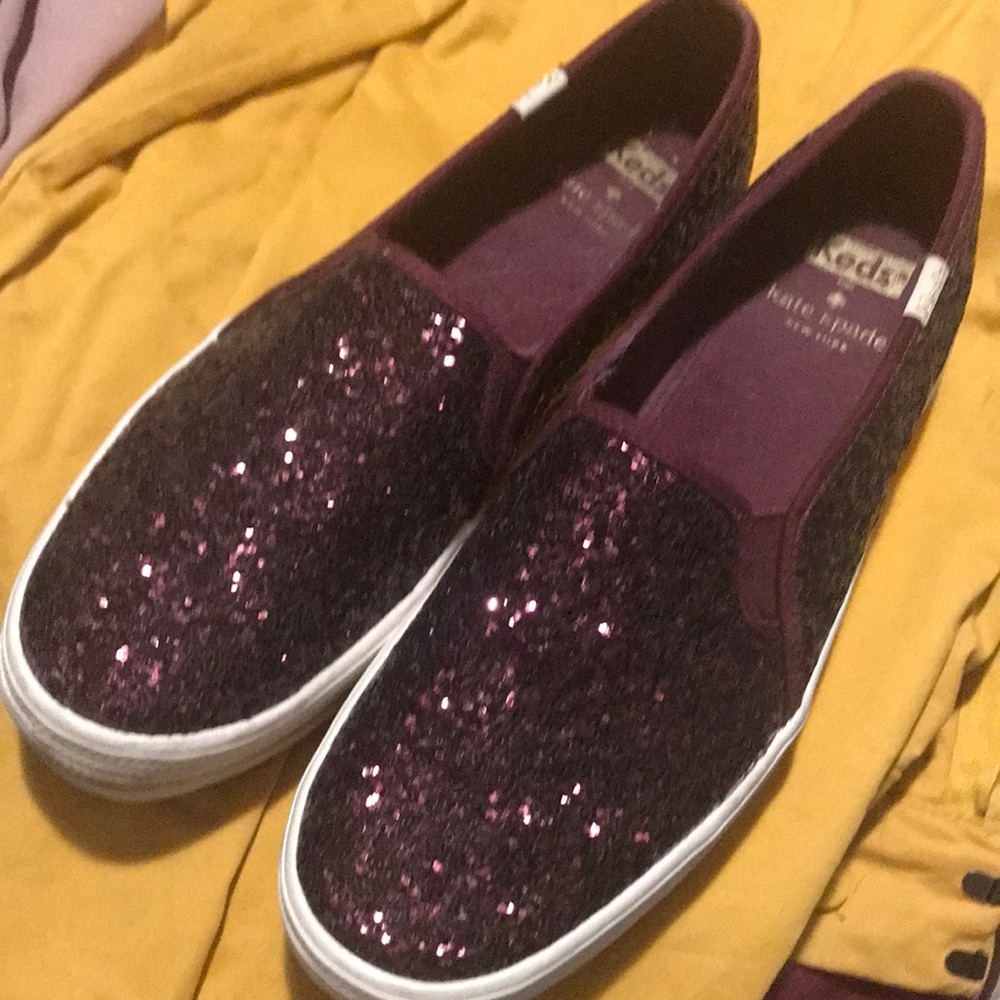 Purple sparkle Kate Spade Keds